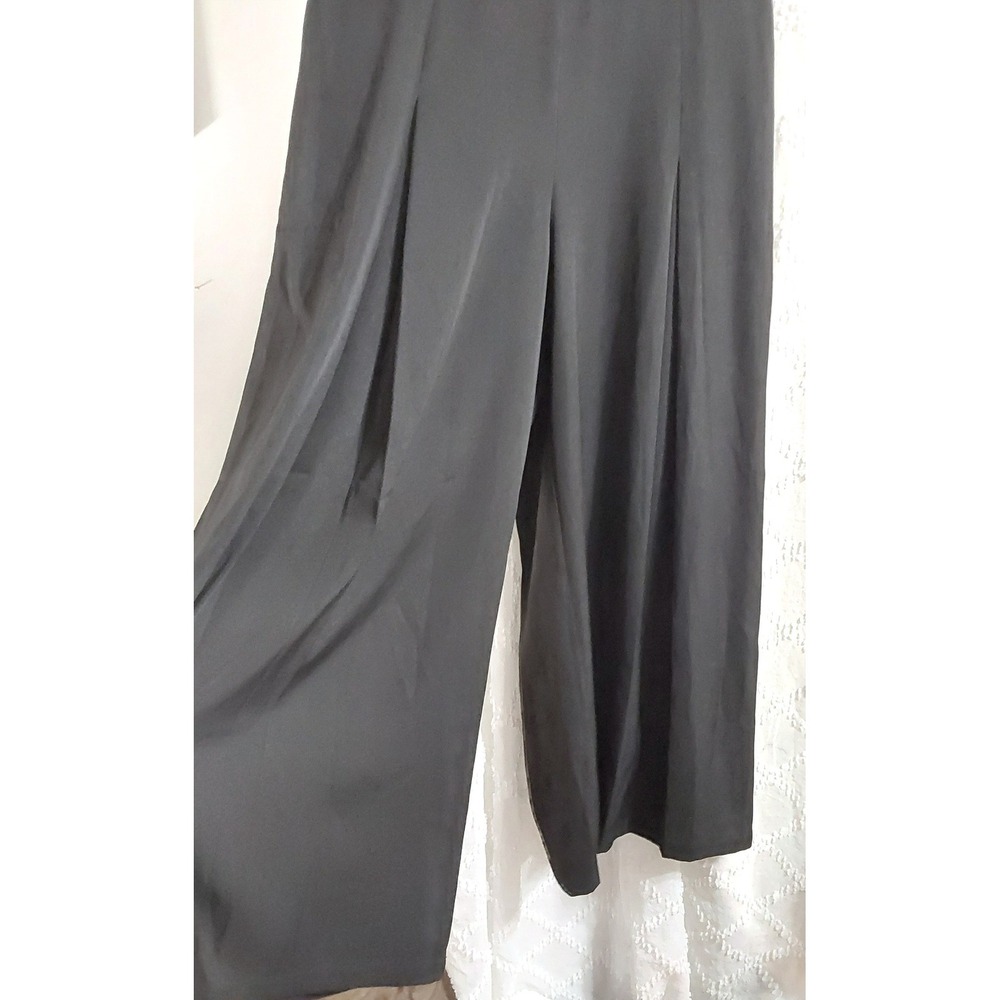 Bloomchic Black Wide Leg Palazzo Pants Plus Size 18-20 Pleated Elastic Waist - Picture 4 of 4